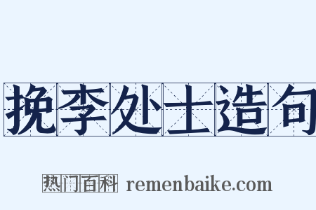 挽李处士造句是什么意思的图片